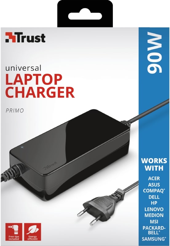 Адаптер питания TRUST Primo 90W-19V Universal Laptop Black (22142_TRUST)