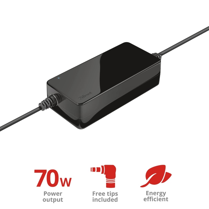 Адаптер питания TRUST Primo 70W-19V Universal Laptop Charger Black (22141_TRUST)