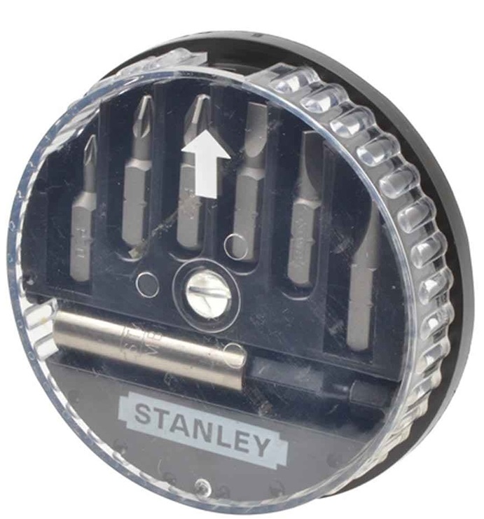 Біти Stanley, набір 7шт, 1/4", магнітний бітотримач, SL,PZ, 25мм, кейс