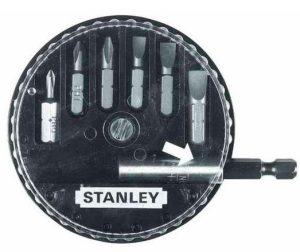 Біти Stanley, набір 7шт, 1/4", магнітний бітотримач, SL,PZ, 25мм, кейс