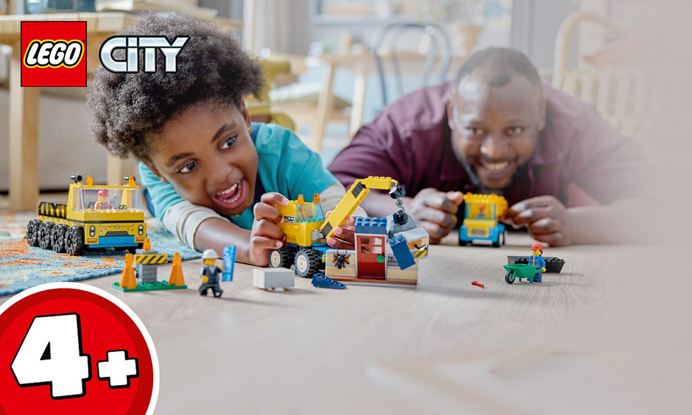 LEGO 60391 City Будівельна вантажівка та кулястий кран-таран