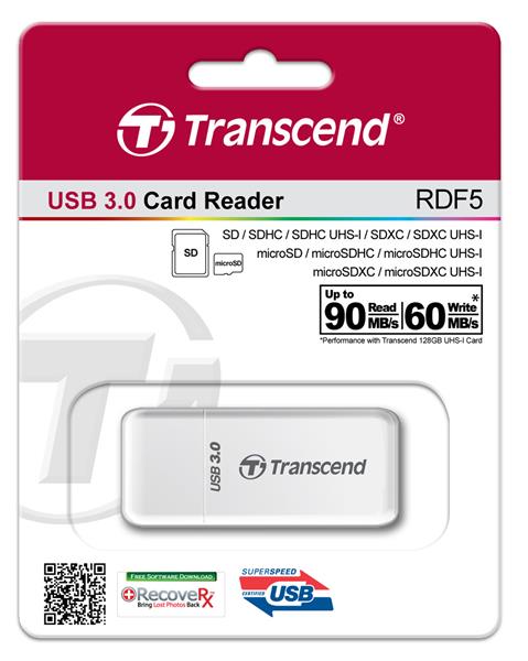 Кардридер Transcend RDF5 USB 3.1 White