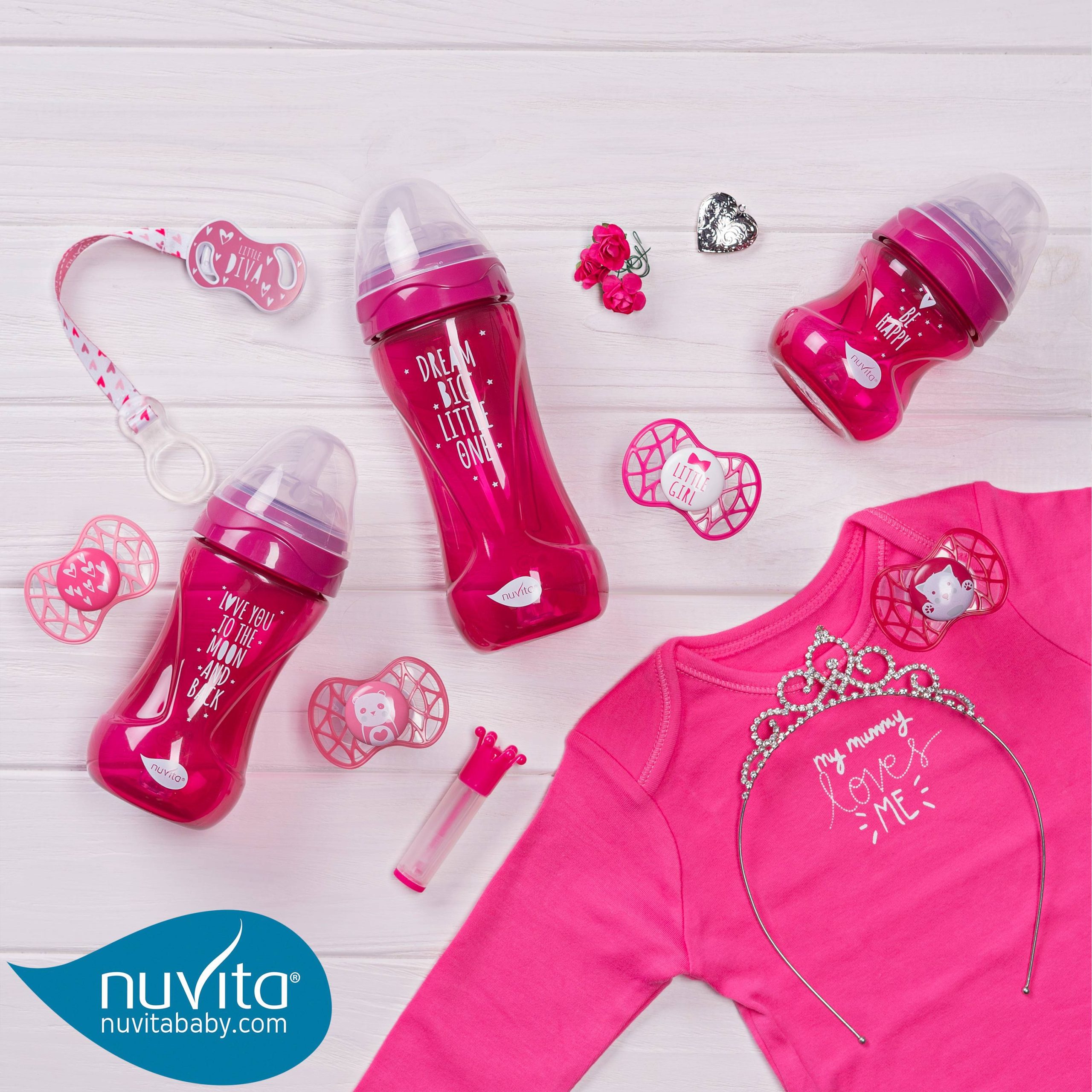 Пустушка Nuvita Air55 Cool 6міс+, ортодонтична, з ковпачком, LITTLE GIRL яскраво-рожевий