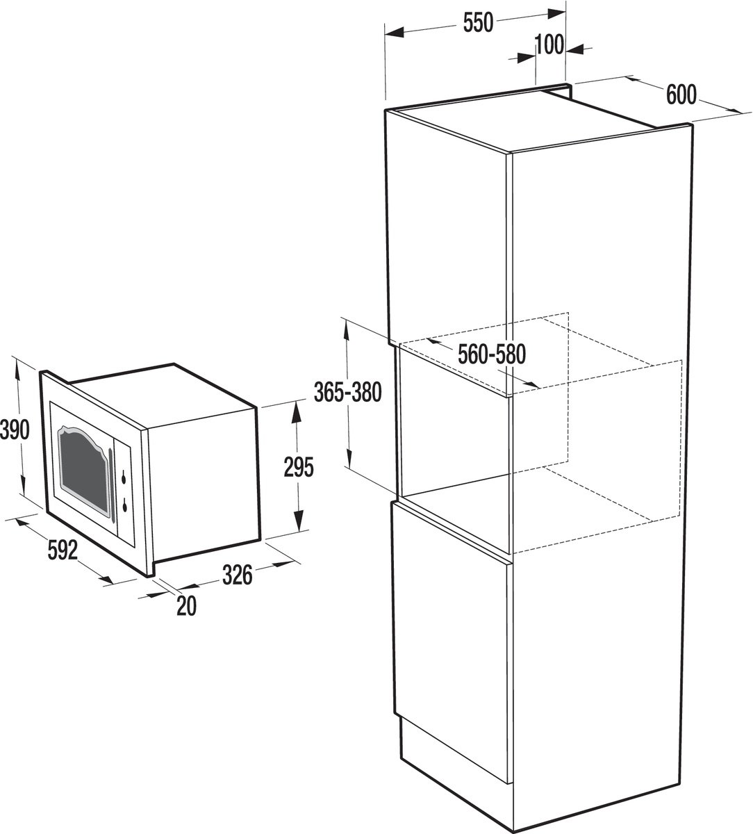 Встраиваемая микроволновая печь Gorenje BM235CLI