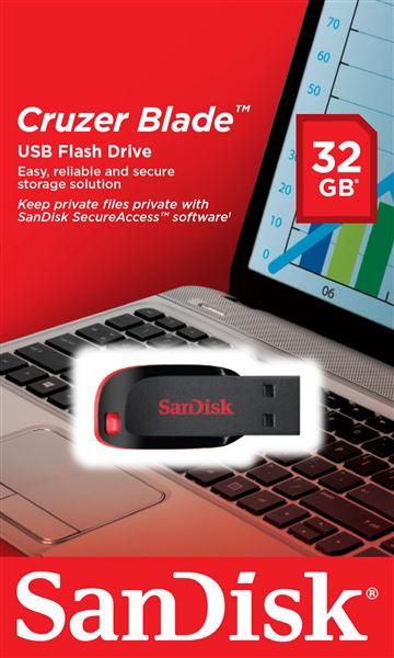 Накопитель USB 2.0 SANDISK Cruzer Blade 32GB (SDCZ50-032G-B35)