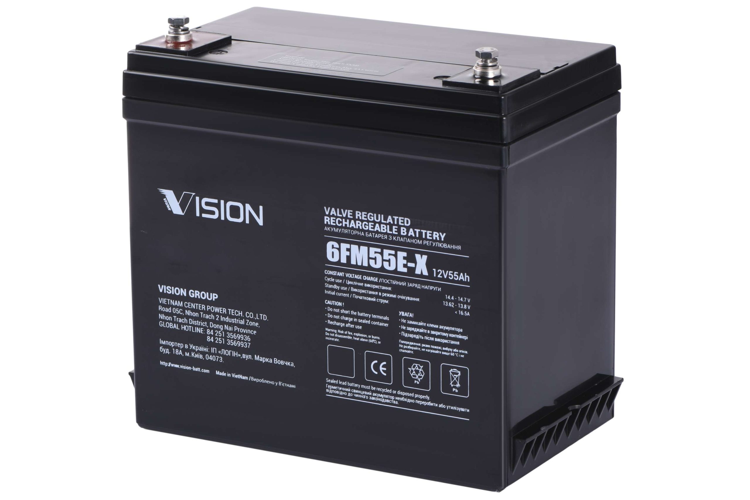 Акумуляторна батарея Vision FM 12V 55Ah