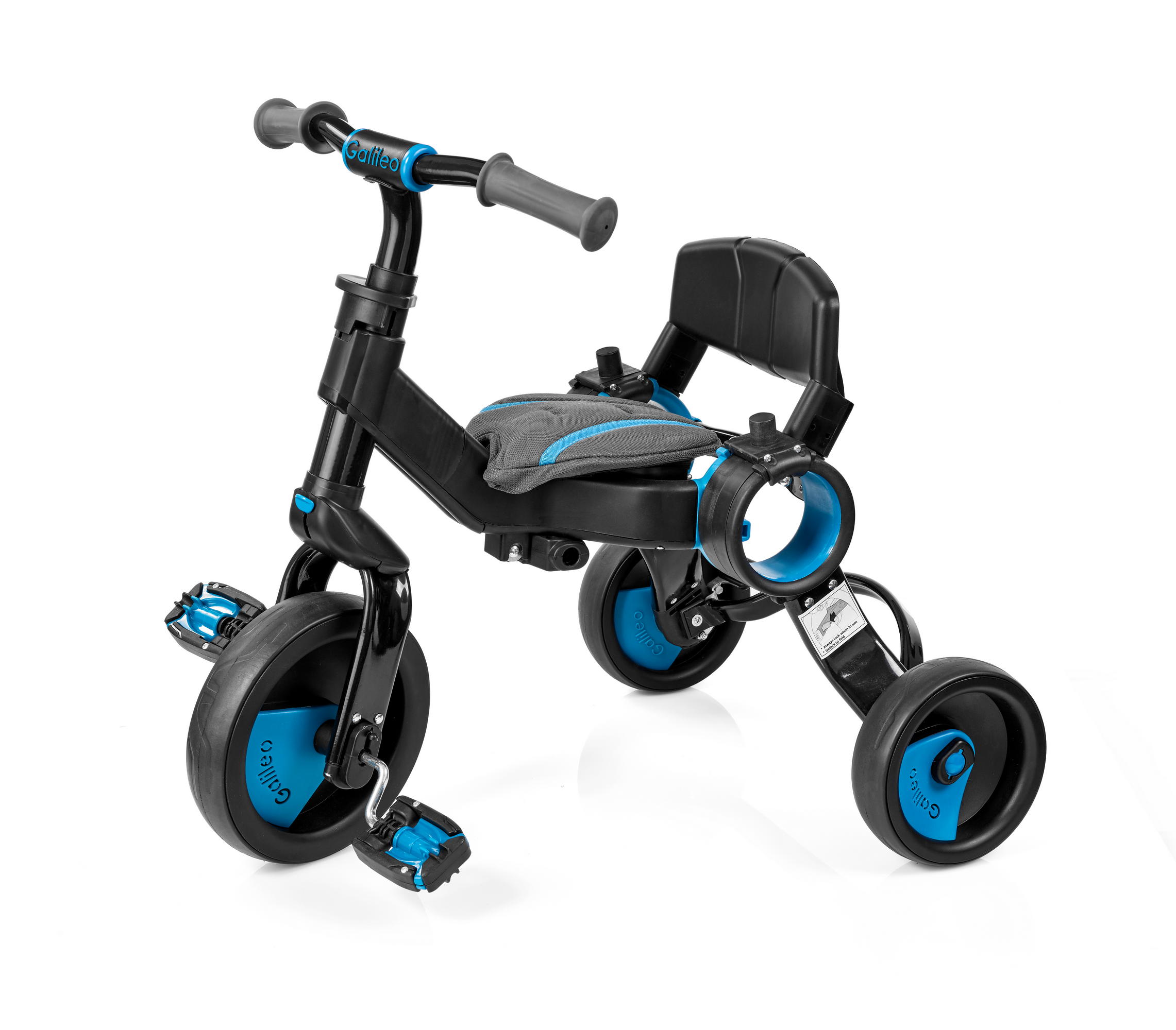 Триколісний велосипед Galileo STROLLCYCLE BLACK синій