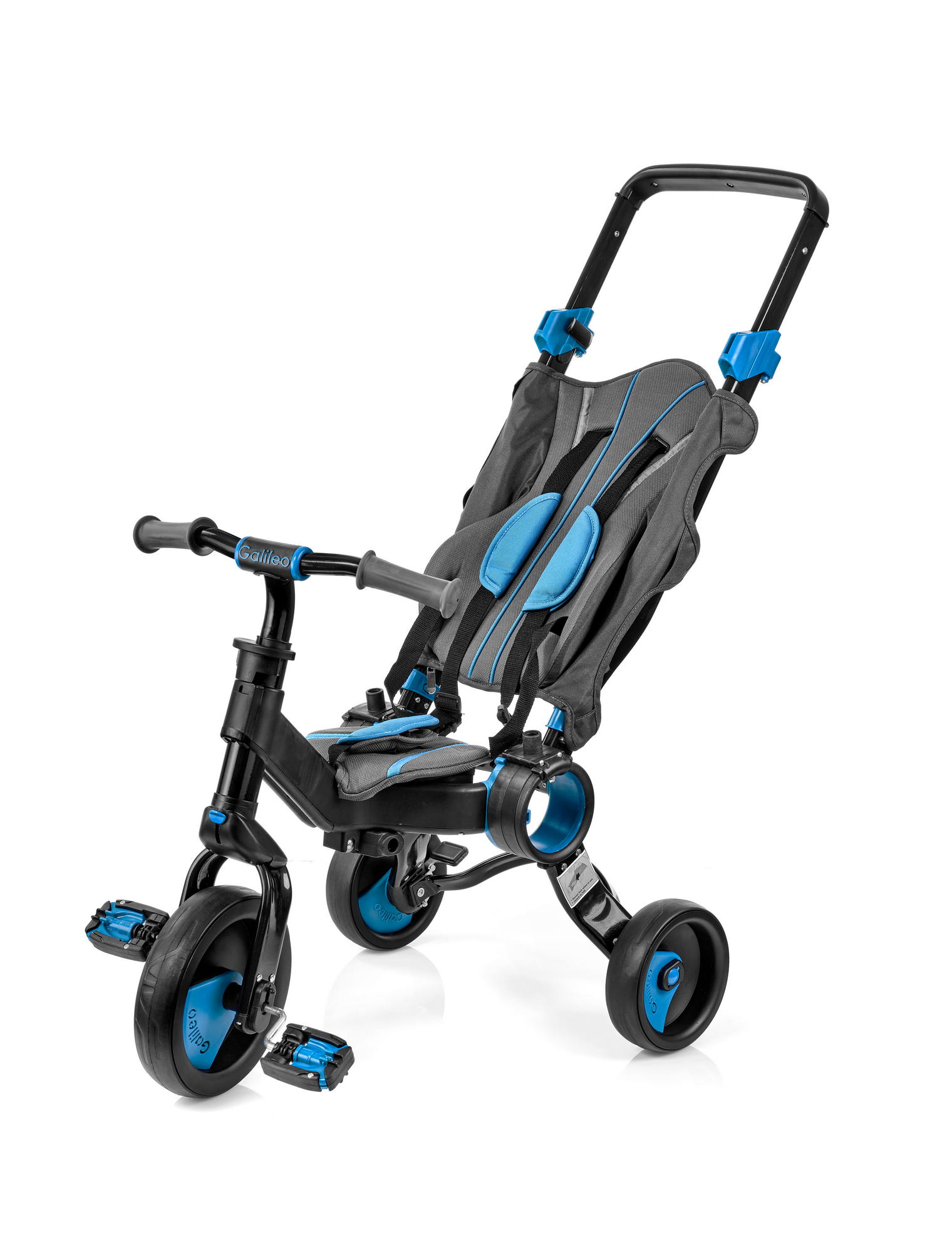 Триколісний велосипед Galileo STROLLCYCLE BLACK синій