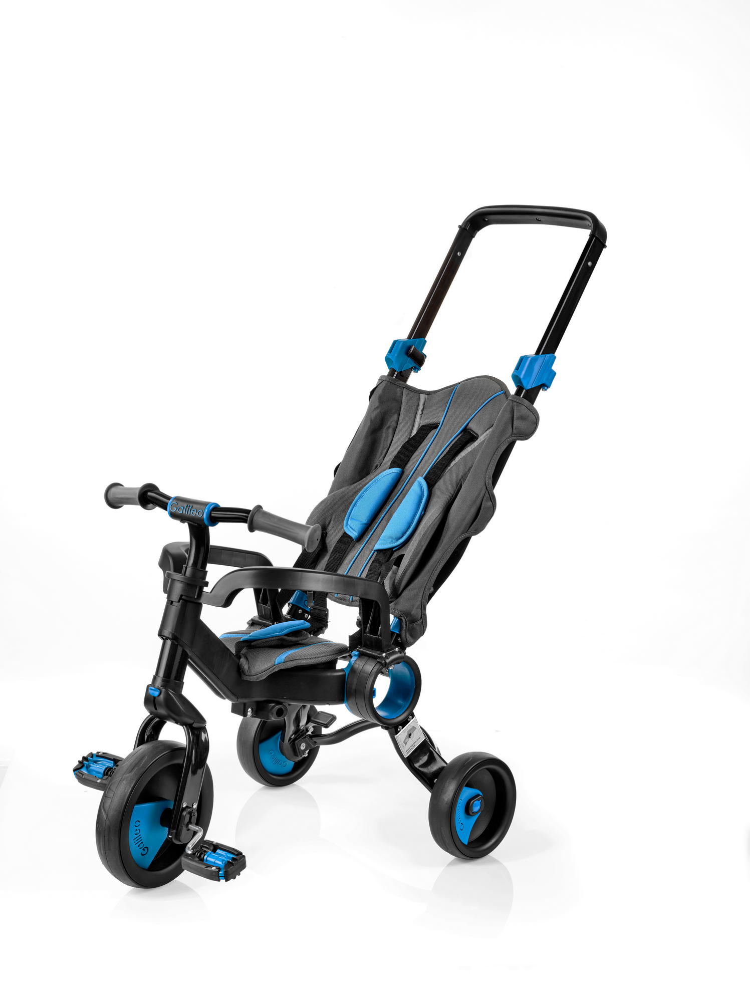 Трехколесный велосипед Galileo STROLLCYCLE BLACK синий