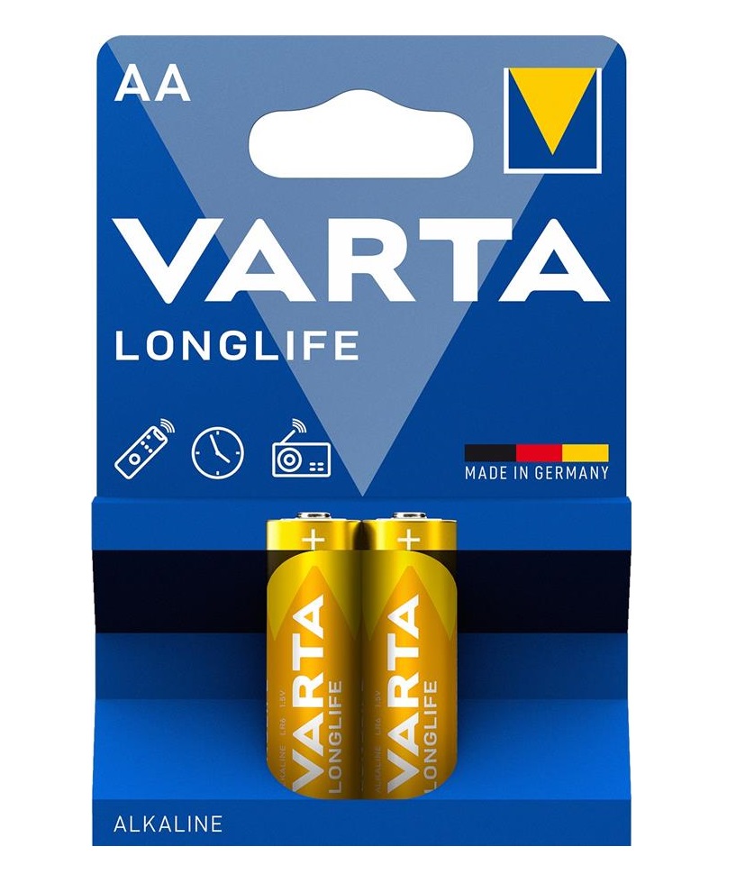 Батарейка VARTA LONGLIFE лужна AA блістер, 2 шт.