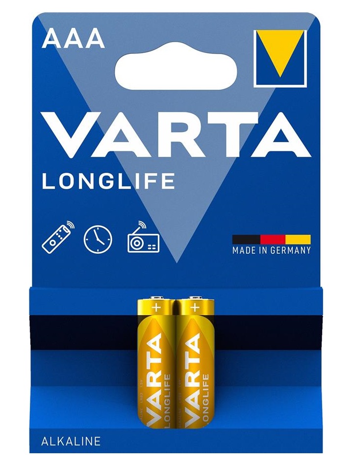 Батарейка VARTA LONGLIFE лужна AAA блістер, 2 шт.