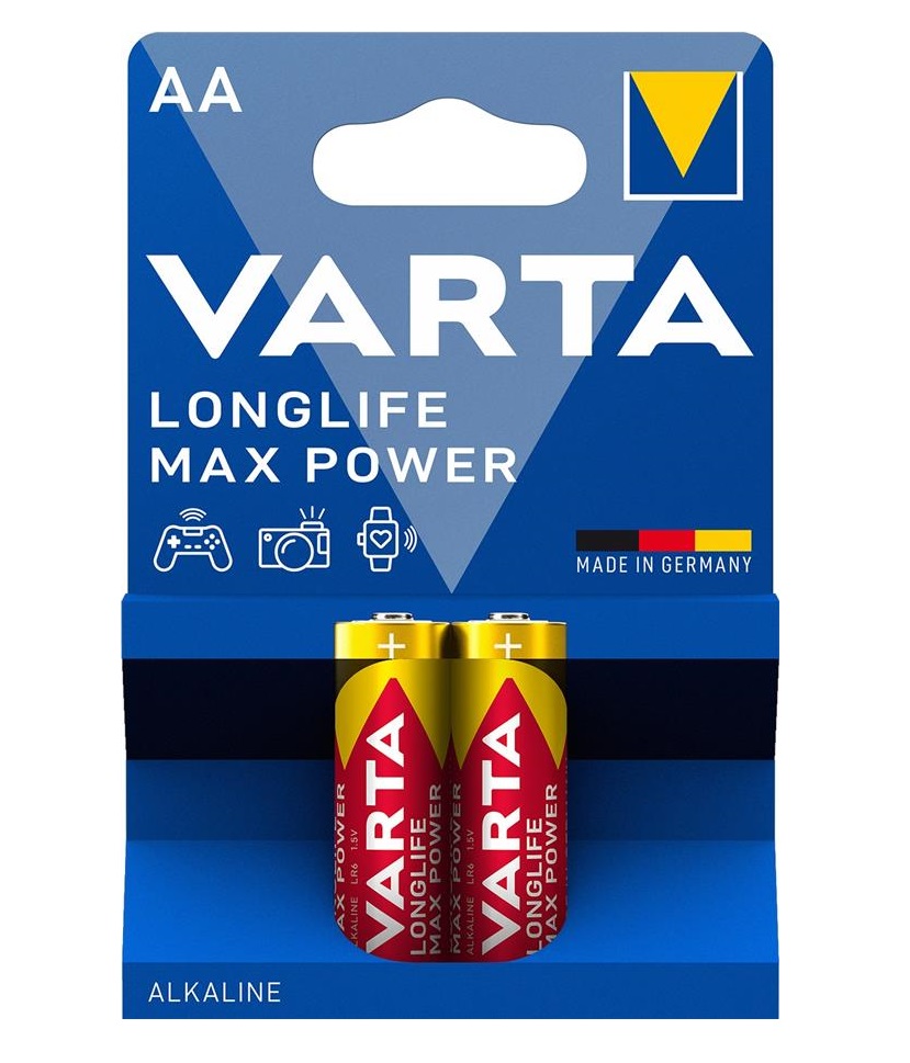 Батарейка VARTA LONGLIFE MAX POWER лужна AA блістер, 2 шт.