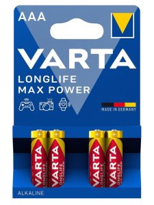 Батарейка VARTA LONGLIFE MAX POWER лужна AAA блістер, 4 шт.