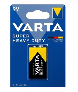 Батарейка VARTA Super Heavy Duty вугільно-цинкова 6F22 (6LR61, MN1604, MX1604 ,Крона)  блістер, 1 шт.