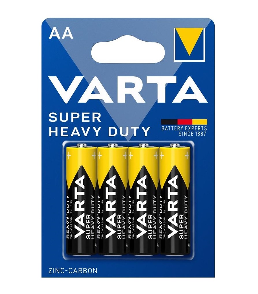 Батарейка VARTA Super Heavy Duty  вугільно-цинкова AA BLI 4 блістер, 4 шт.