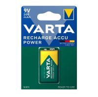 Аккумулятор VARTA NI-MH Power 6F22((6LR61, MN1604, MX1604, Крона) 9V 200 мАч, 1 шт. (56722101401)