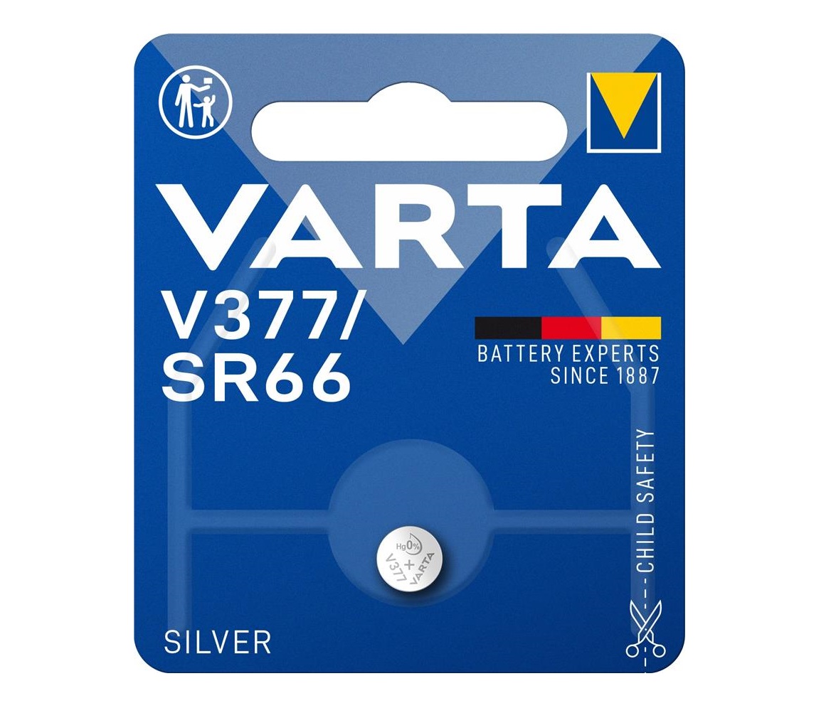 Батарейка VARTA срібно-цинкова V377 (AG4, LR626, SR626SW, 177)  блістер, 1 шт.