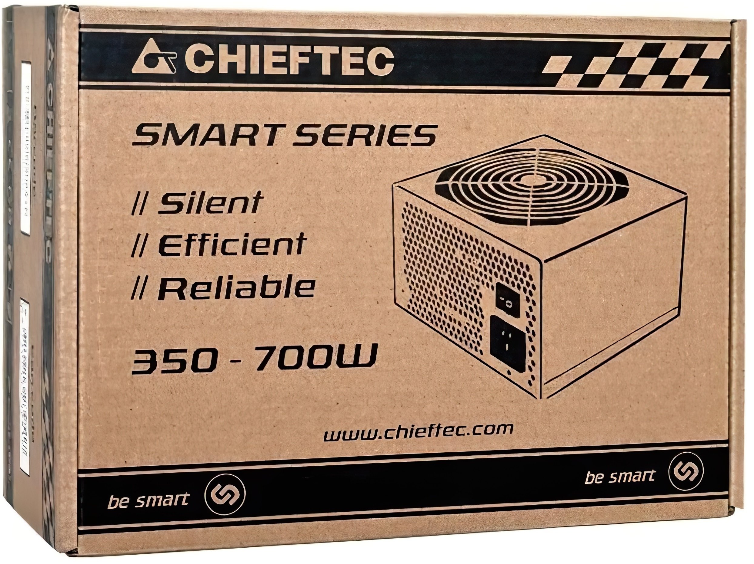 Chieftec Блок живлення RETAIL Smart GPS-600A8,600W,12cm fan,eff. >85%,24+8pin(4+4),2xMolex,4xSATA,2xPCIe 8pin(6+2)