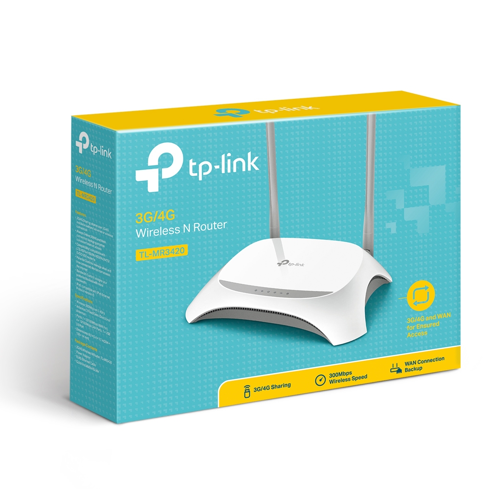 Роутер TP-Link TL-MR3420 300Мбит/с, USB