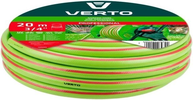 Шланг садовий Verto Professional, 3/4", 20м, 3 шари, до 25бар, -10…+45°C