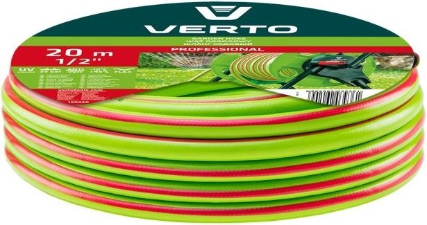 Шланг садовий Verto Professional, 1/2", 20м, 3 шари, до 25бар, -10…+45°C