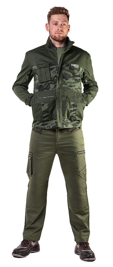 Штани робочі Neo Tools Camo Olive, L(52), оливковий