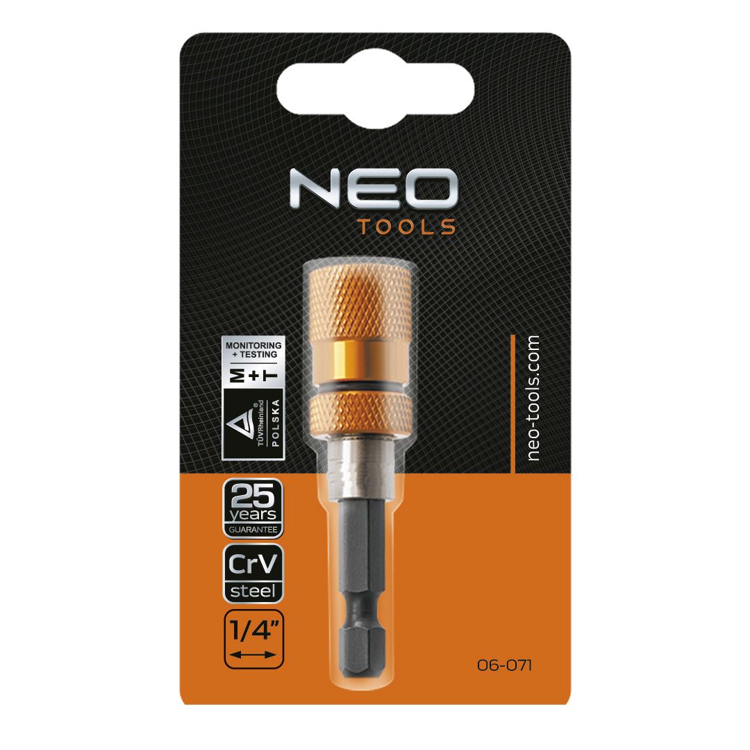 Битодержатель Neo Tools 1/4" 60мм (06-071)