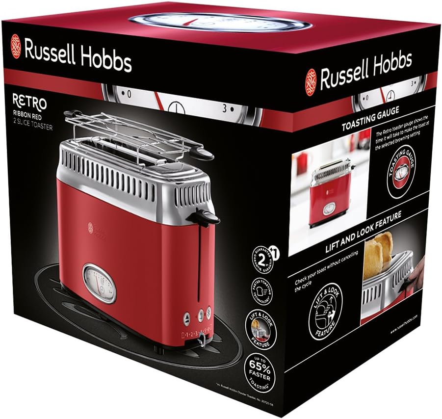 Тостер Russell Hobbs 21680-56 Retro Red