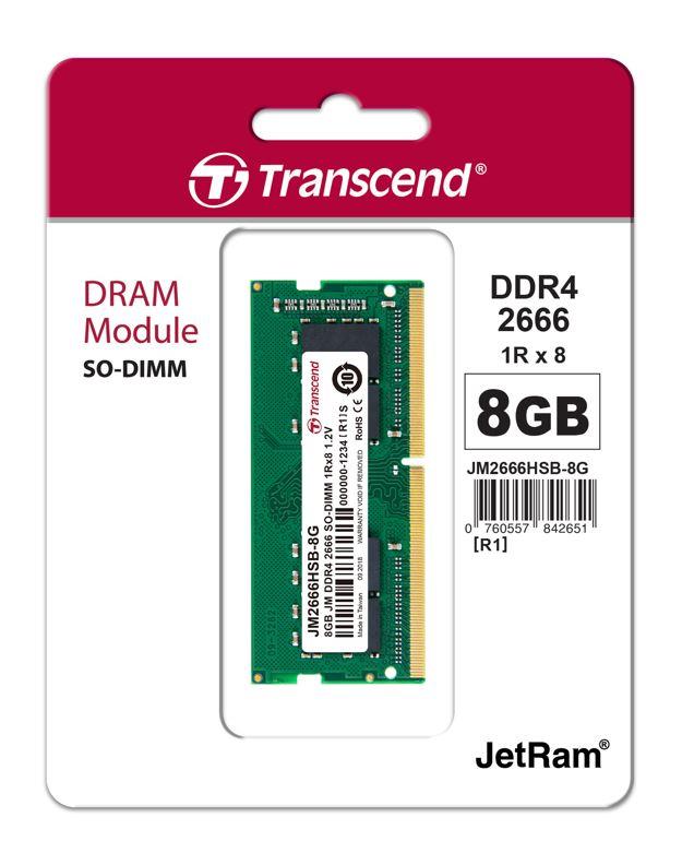 Пам'ять для ноутбука Transcend DDR4 2666 8GB 1,2V SO-DIMM BULK (JM2666HSB-8G)