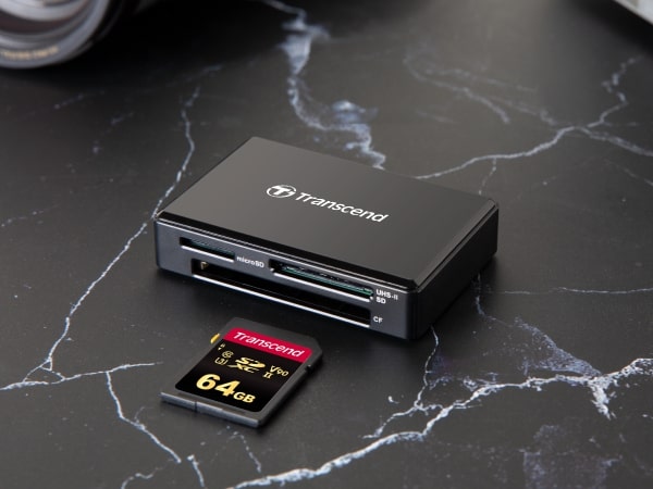 Кардрідер Transcend USB 3.1 Type-A > microSD/SD/CF UHS-II Чорний