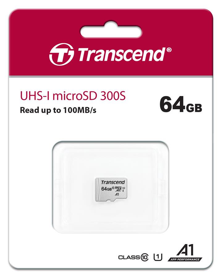 Карта пам'яті Transcend microSD  64GB C10 UHS-I R100/W20MB/s