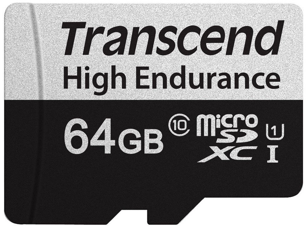 Карта пам'яті Transcend microSD  64GB C10 UHS-I U1 High Endurance (85TB)