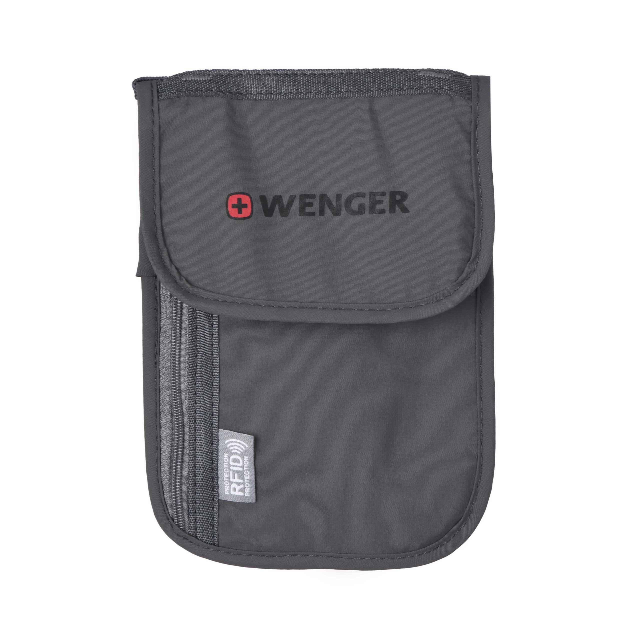 Гаманець на шию, Wenger Neck Wallet with RFID pocket, сірий