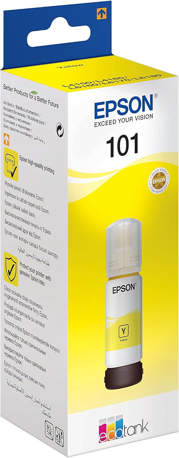 Контейнер с чернилами Epson 101 EcoTank L14150/L4150/L4160/L4260/L4267/L6160/L6170/L6190/L6270/L6290 yellow