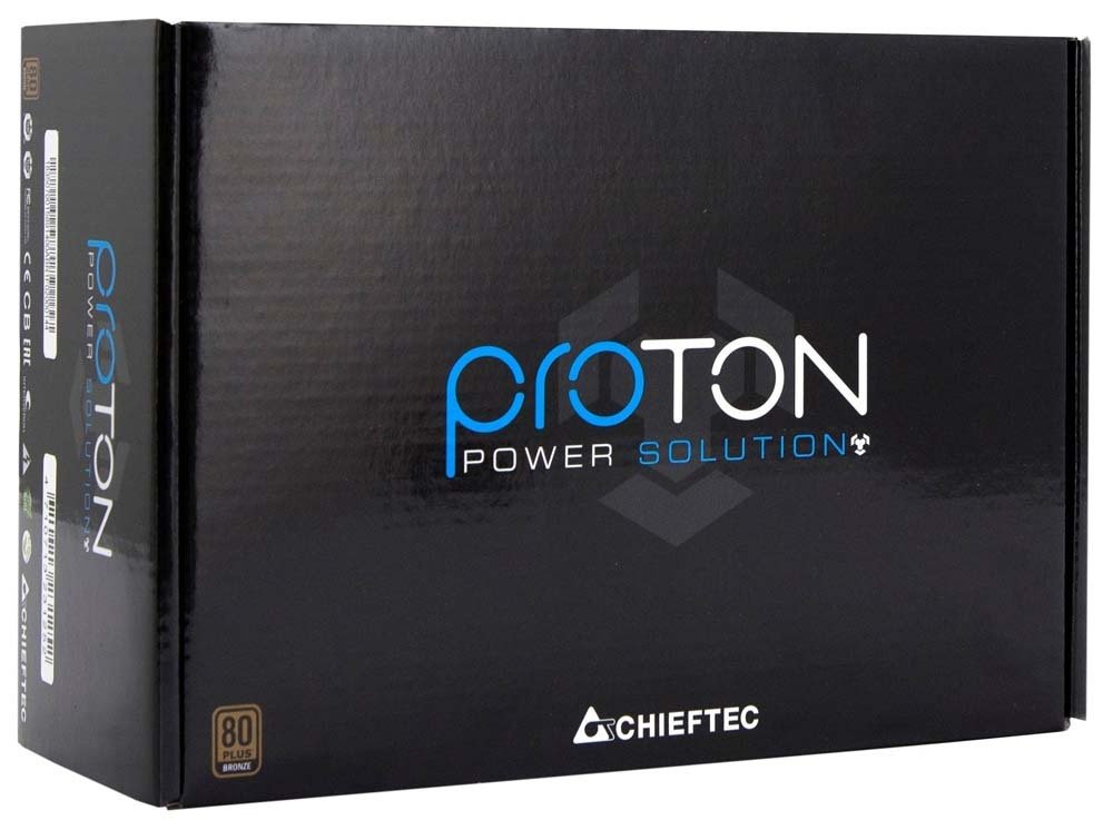 Chieftec Блок живлення Proton (500W), >85%, 80+ Bronze, 120мм, 1xMB 24pin(20+4), 1xCPU 8pin(4+4), 3xMolex, 6xSATA, 2xPCIe 8pin(6+2)