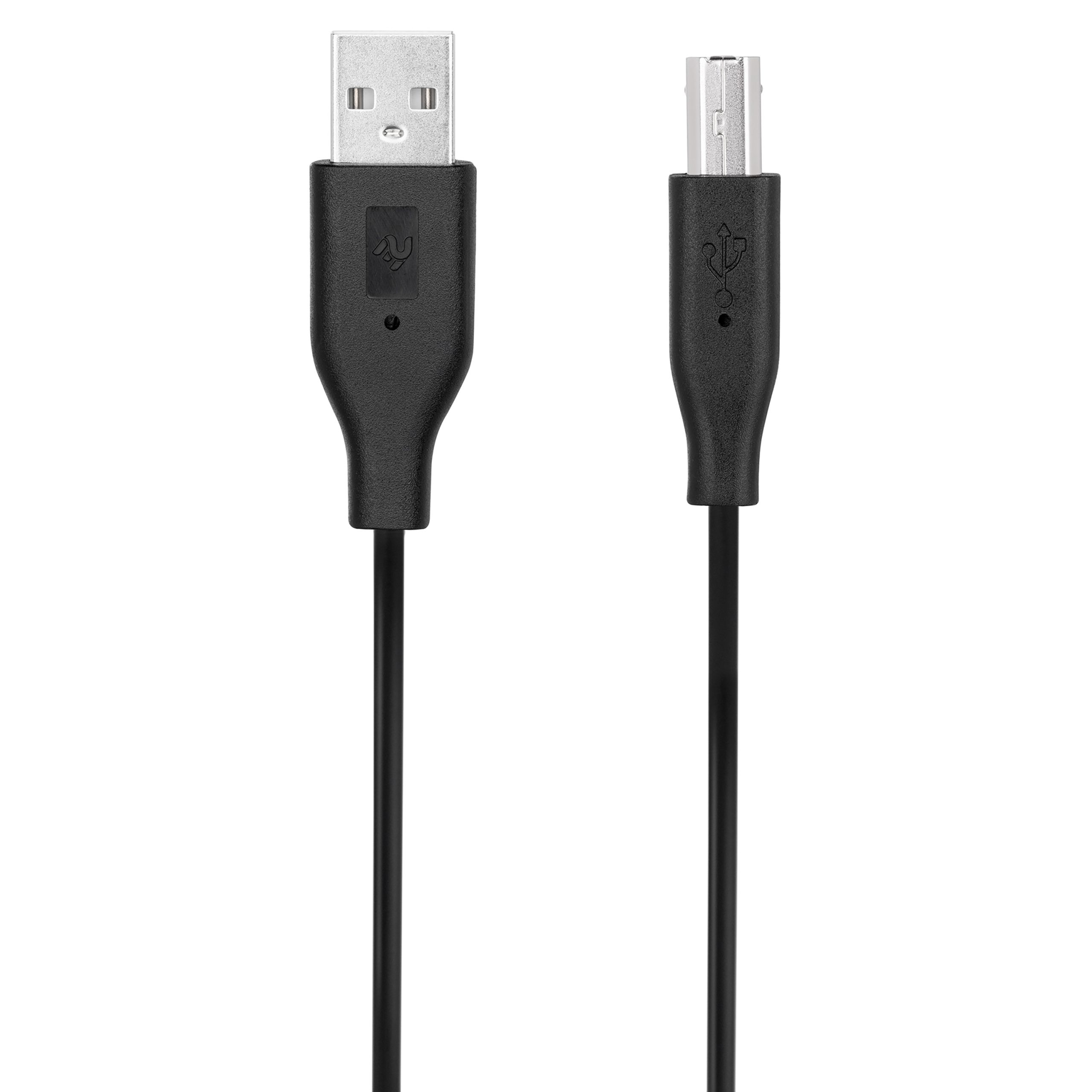 Кабель 2E USB 2.0 (AM/BM) DSTP, 1.8m, Black (2E-W-3169m1.8)