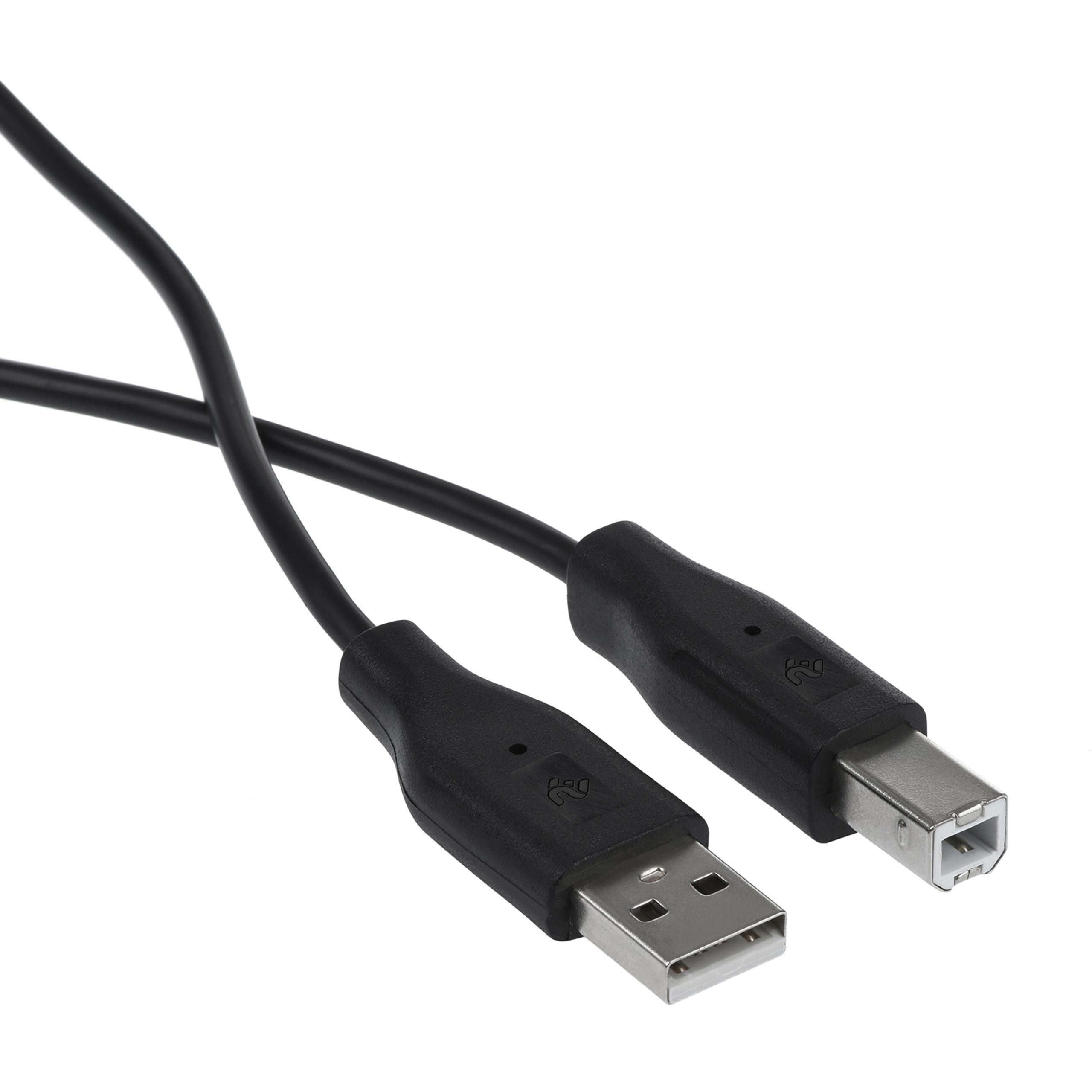 Кабель 2E USB 2.0 (AM/BM) DSTP, 1.8m, Black (2E-W-3169m1.8)