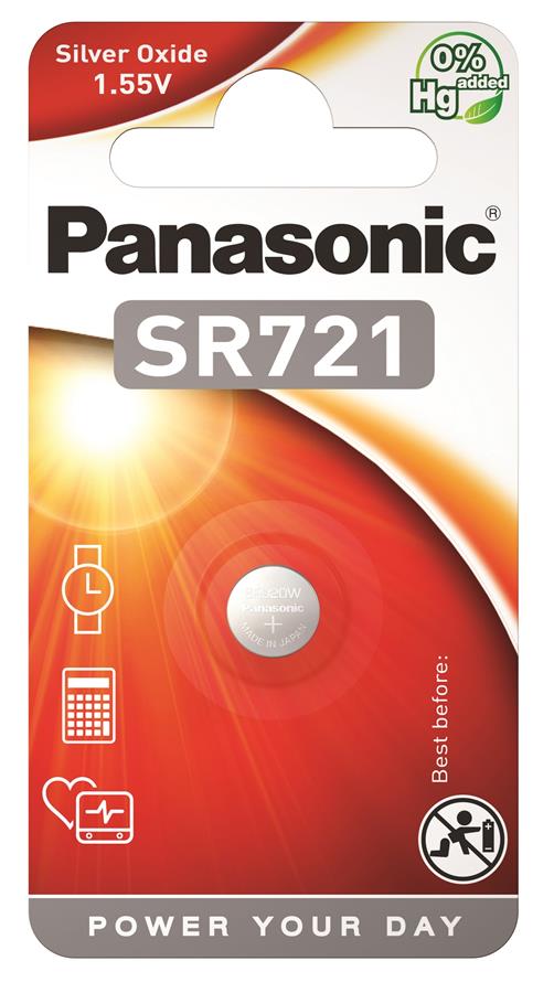 Батарейка Panasonic срібно-цинкова  SR721(361, V361, D361)  блістер, 1 шт.