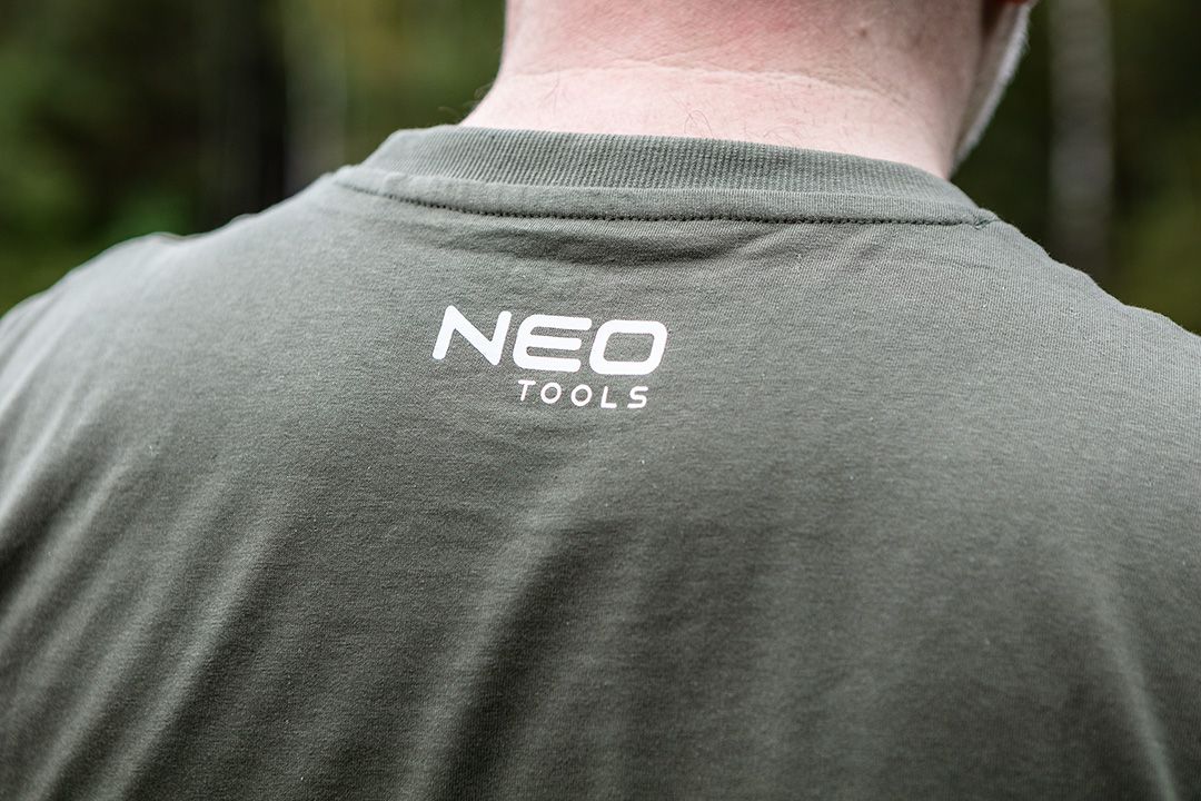 Футболка Neo Tools Camo Olive, бавовна 100%, довгий рукав, S(48), оливковий