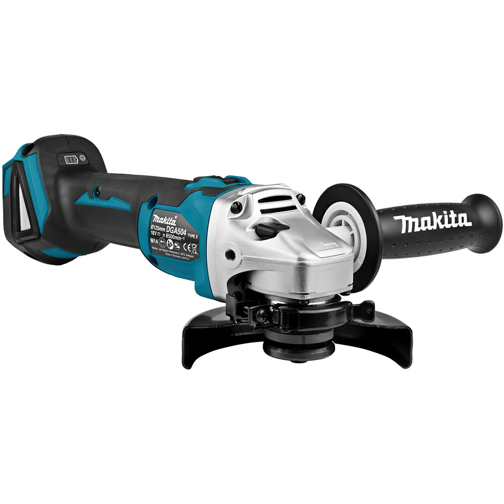 Шліфмашина кутова акумуляторна Makita DGA 504 Z, 125мм, 18В, 8500об•хв, LXT, 2.3кг Solo