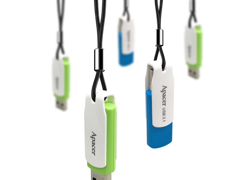 Накопичувач USB 2.0 APACER AH335 32GB Green/White (AP32GAH335G-1)