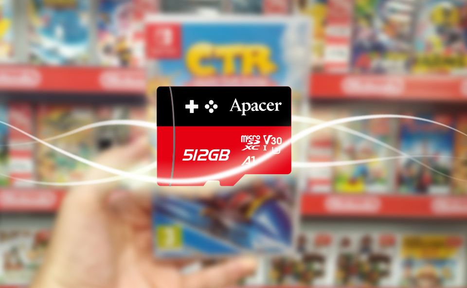 Карта пам`яті Apacer microSD 128GB UHS-I U3 V30 A1 Gaming Card (AP128GMCSX10U7-RAGC)