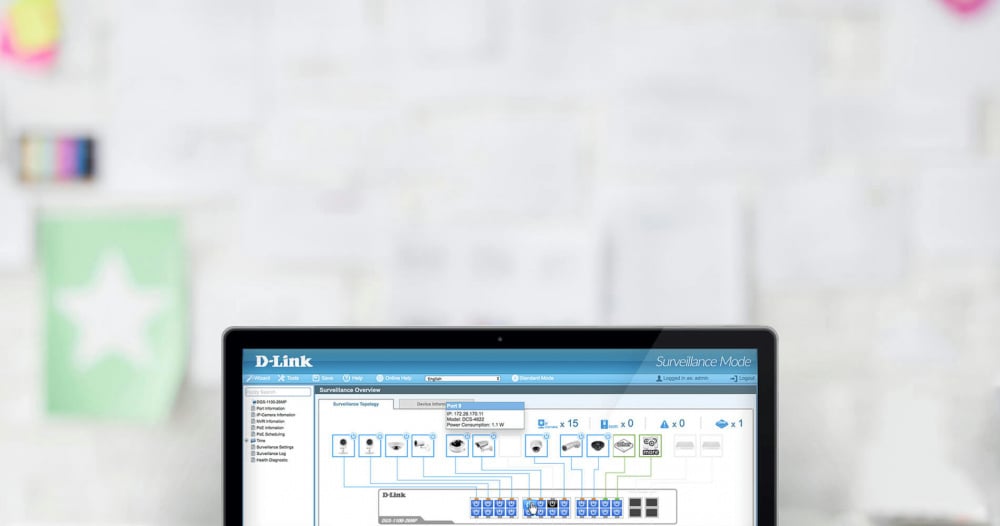 Комутатор D-Link DGS-1100-26MPV2 24xGE PoE, 2xSFP/GE, 370Вт, EasySmart