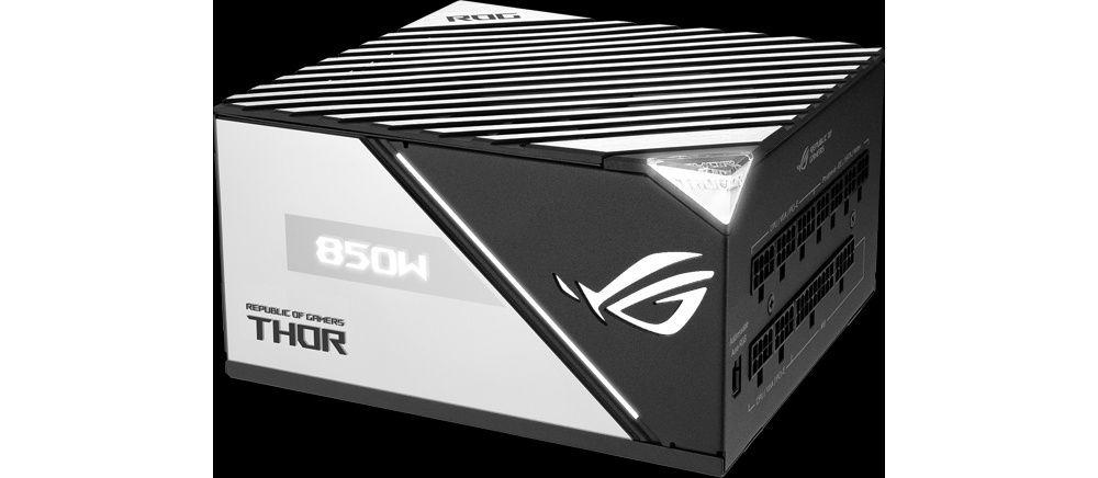 Блок живлення ASUS ROG THOR (850W),>90%, 80+ Platinum, 135mm, 1xMB 24pin(20+4), 2xCPU 8pin(4+4), 6xMolex, 10xSATA, 83xPC