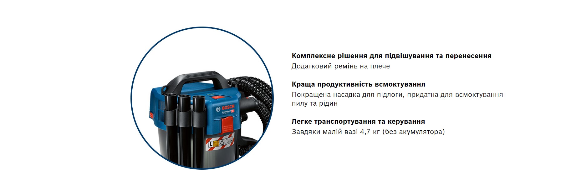 Пилосос Bosch GAS 18V-10 L (06019C6302)