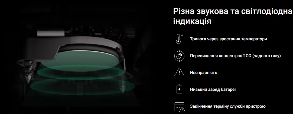 Пожежний датчик аналізу температури та чадного газу Ajax FireProtect 2 SB Heat CO (000035055)