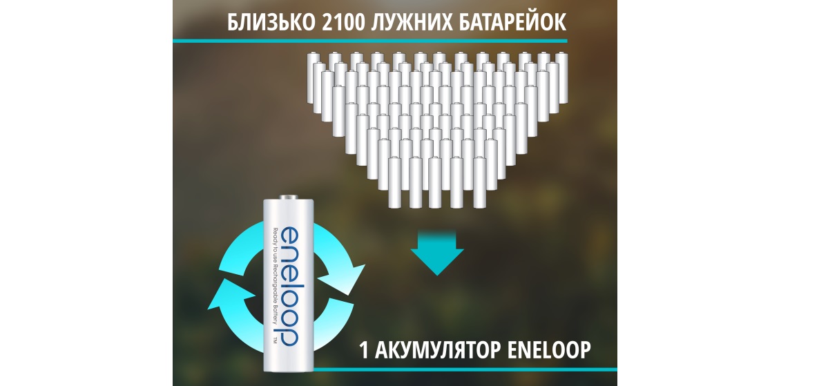 Акумулятор Panasonic Eneloop NI-MH AAA 800 мАг, 4 шт. (BK-4MCDE/4BE)