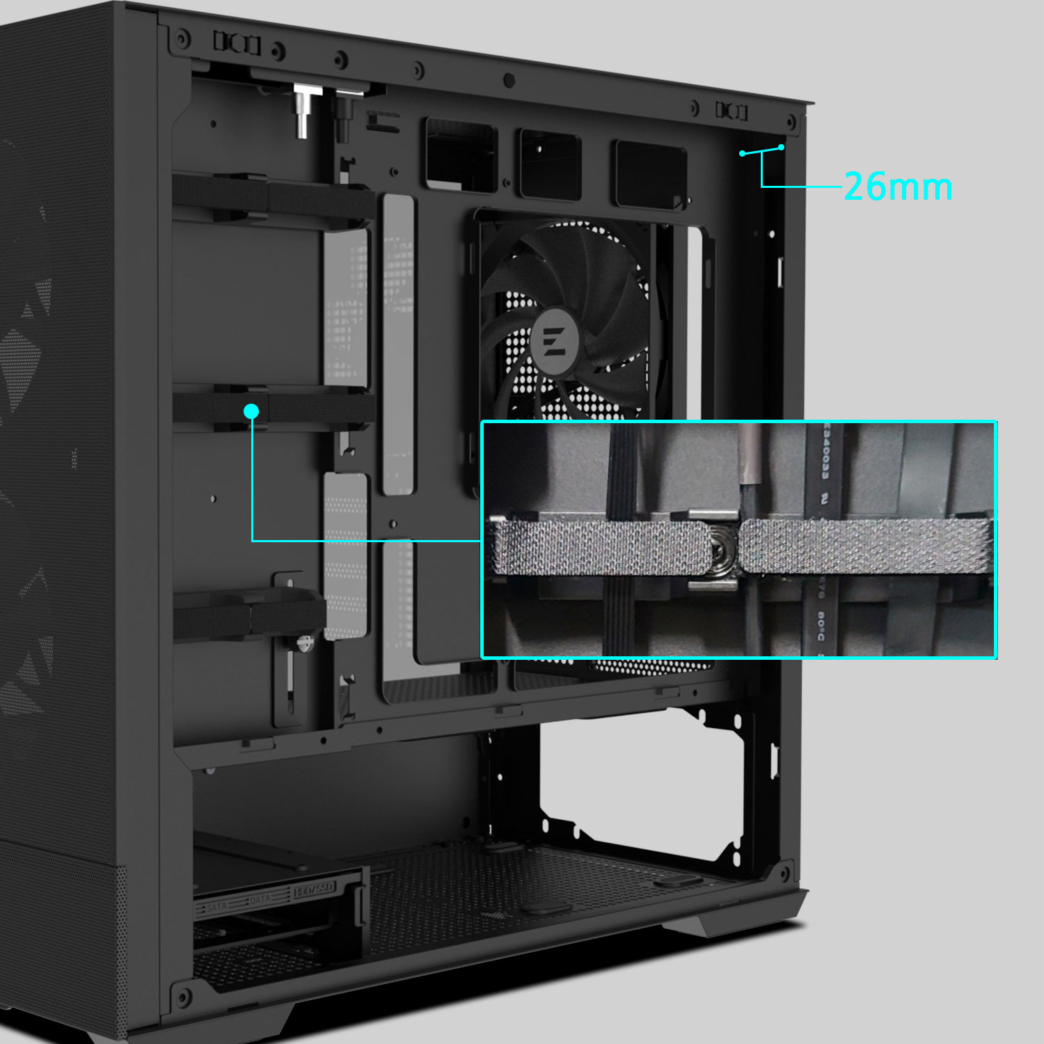 Корпус Zalman P30 AIR без БЖ (P30AIRBLACK)