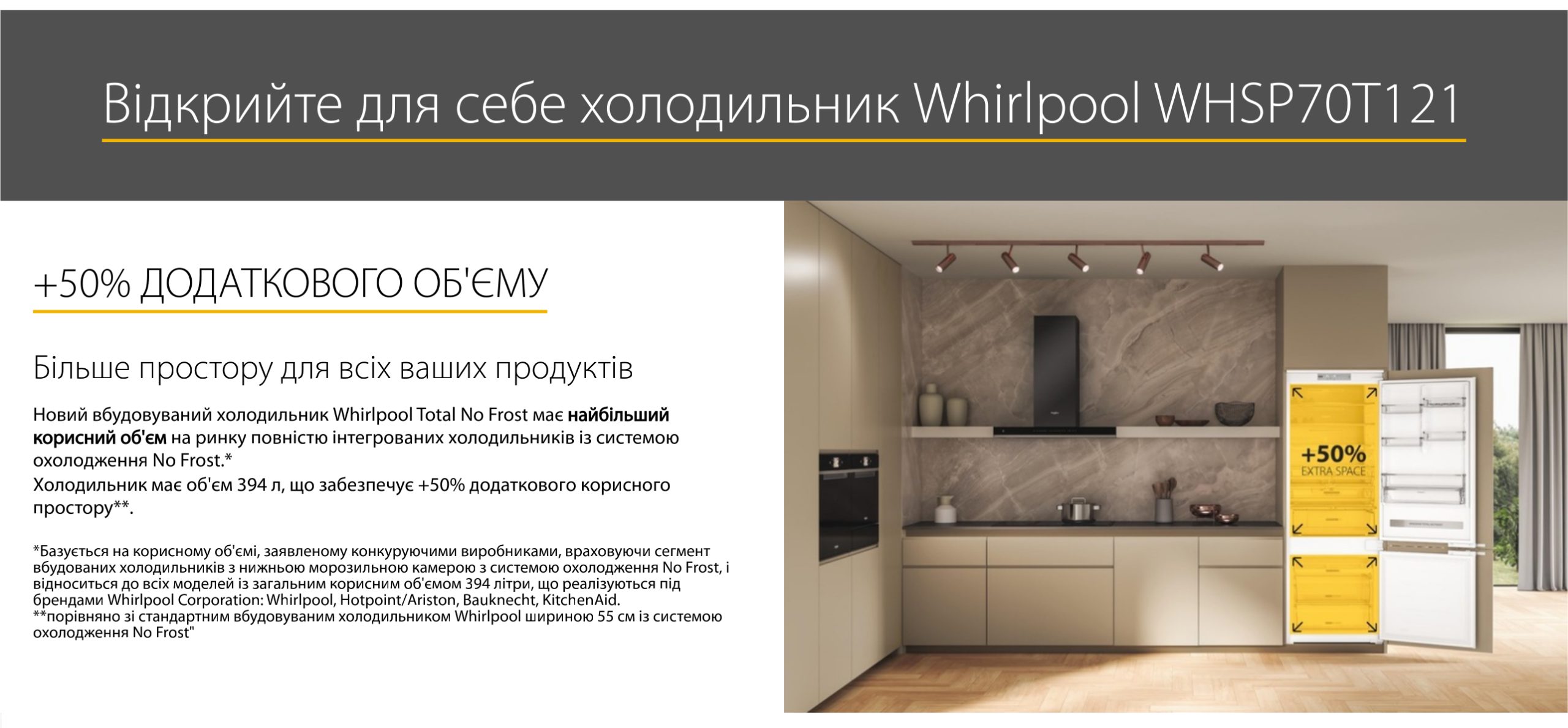 Вбудований холодильник Whirlpool WHSP70T121