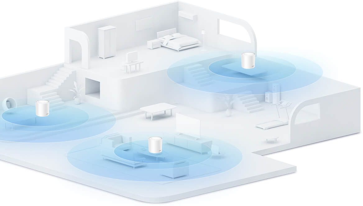 Система WiFi-Mesh TP-LINK Deco X10 AX1500, 1x GE LAN, 1x GE WAN, 3мод